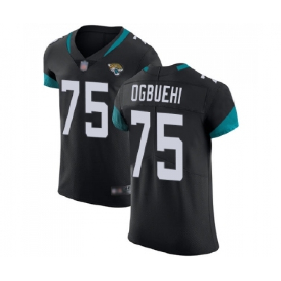 Men's Jacksonville Jaguars #75 Cedric Ogbuehi Black Team Color Vapor Untouchable Elite Player Football Jersey - Ujersey