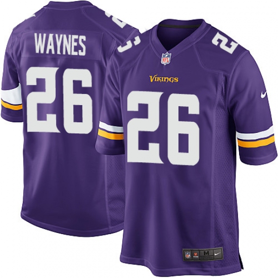 Men's Nike Minnesota Vikings #26 Trae Waynes Game Purple Team Color NFL Jersey - Ujersey