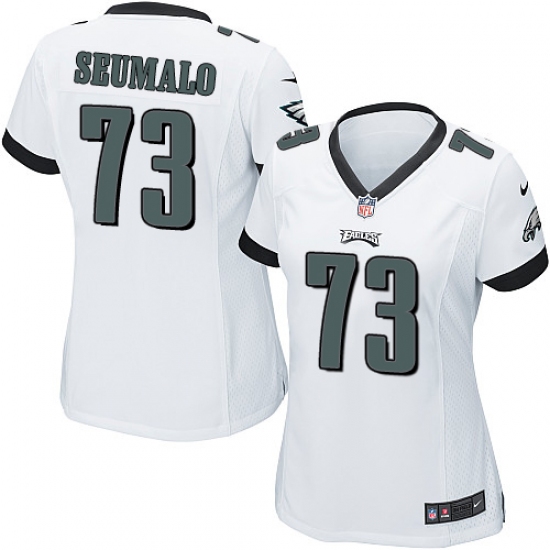 Women's Nike Philadelphia Eagles #73 Isaac Seumalo Game White NFL Jersey - Ujersey