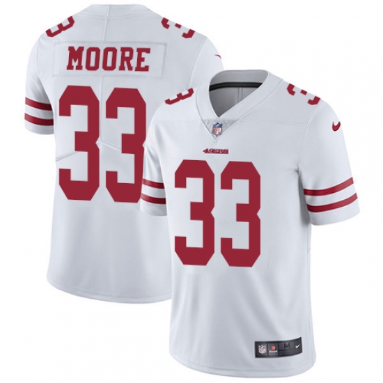 Youth Nike San Francisco 49ers #33 Tarvarius Moore White Vapor Untouchable Elite Player NFL Jersey - Ujersey