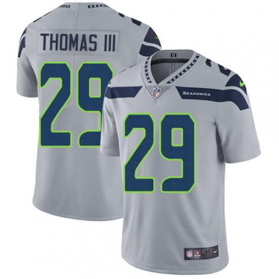 Youth Nike Seattle Seahawks #29 Earl Thomas III Grey Alternate Vapor Untouchable Limited Player NFL Jersey - Ujersey