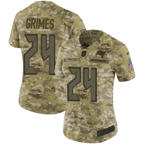 Women's Nike Tampa Bay Buccaneers #24 Brent Grimes Limited Camo 2018 Salute to Service NFL Jersey - Ujersey
