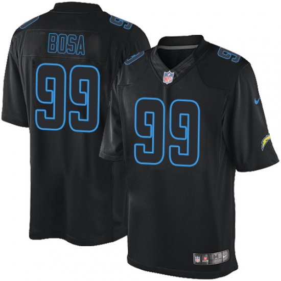 Men's Nike Los Angeles Chargers #99 Joey Bosa Limited Black Impact NFL Jersey - Ujersey