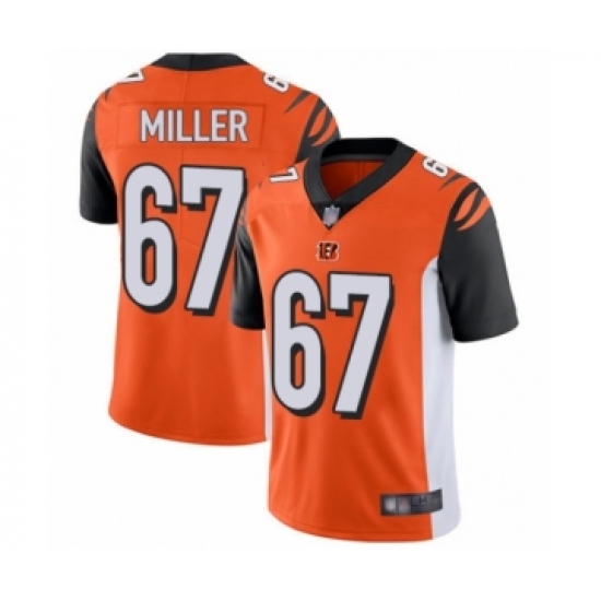 Youth Cincinnati Bengals #67 John Miller Orange Alternate Vapor Untouchable Limited Player Football Jersey - Ujersey