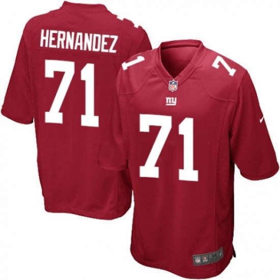 Men's Nike New York Giants #71 Will Hernandez Game Red Alternate NFL Jersey - Ujersey
