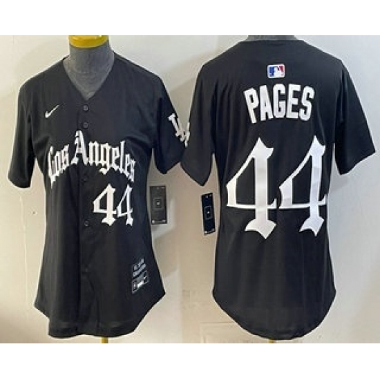 Women's Los Angeles Dodgers #44 Andy Pages Black Gothic Edition Vapor Premier Limited Jersey - Ujersey