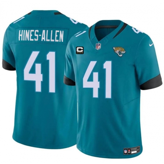 Men's Jacksonville Jaguars #41 Josh Hines-Allen Teal With 4-Star C Vapor Untouchable Limited Stitched Jersey - Ujersey