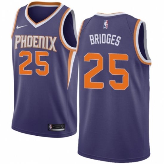 Men's Nike Phoenix Suns #25 Mikal Bridges Swingman Purple NBA Jersey - Icon Edition - Ujersey