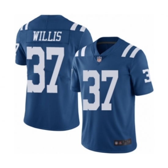 Men's Indianapolis Colts #37 Khari Willis Limited Royal Blue Rush Vapor Untouchable Football Jersey - Ujersey