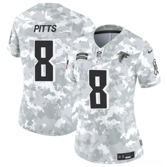 Women's Atlanta Falcons #8 Kyle Pitts 2024 F.U.S.E Arctic Camo Salute To Service Limited Stitched Football Jersey(Run Small) - Ujersey