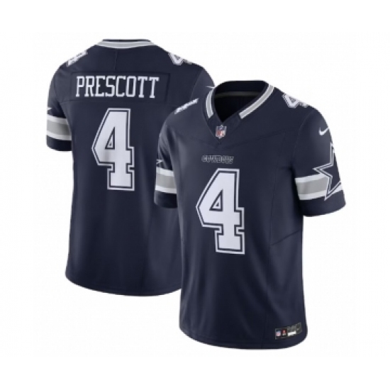 Men's Nike Dallas Cowboys #4 Dak Prescott Navy 2023 F.U.S.E. Vapor Limited Stitched Football Jersey - Ujersey