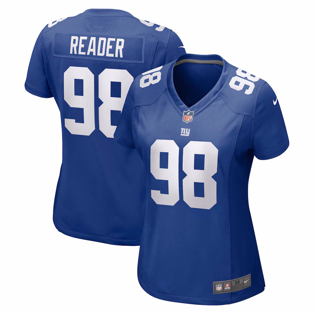 Women's New York Giants D.J. Reader Nike Royal Team Game Jersey - Ujersey