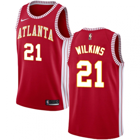 Women's Nike Atlanta Hawks #21 Dominique Wilkins Authentic Red NBA Jersey Statement Edition - Ujersey