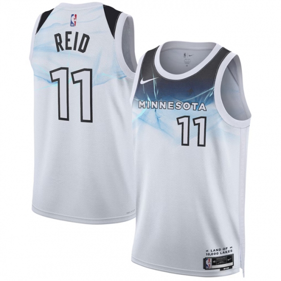Men's Minnesota Timberwolves #11 Naz Reid White 2024-25 City Edition Stitched Jersey - Ujersey