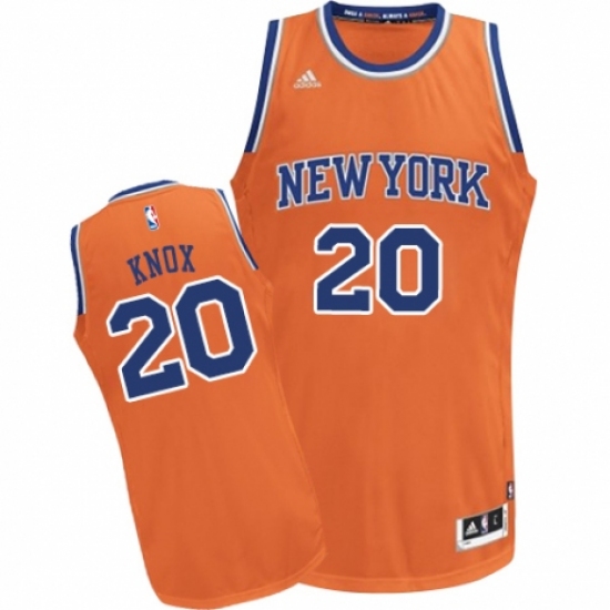 Women's Adidas New York Knicks #20 Kevin Knox Swingman Orange Alternate NBA Jersey - Ujersey