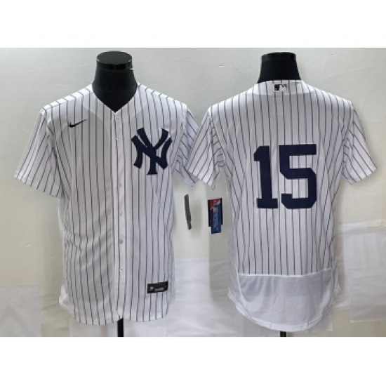 Men's New York Yankees #15 Thurman Munson White Flex Base Stitched Baseball Jersey - Ujersey