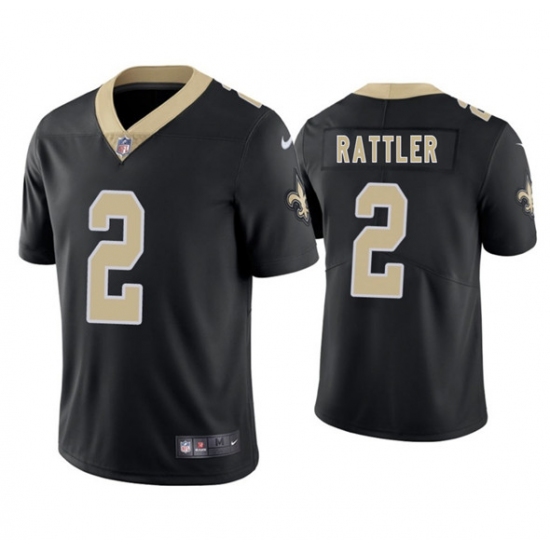 Men's New Orleans Saints #2 Spencer Rattler Black 2025 Vapor Limited Football Stitched Jersey - Ujersey