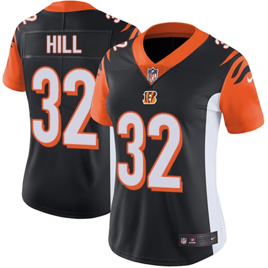 Women's Nike Cincinnati Bengals #32 Jeremy Hill Vapor Untouchable Limited Black Team Color NFL Jersey - Ujersey