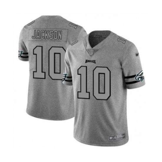 Men's Philadelphia Eagles #10 DeSean Jackson Limited Gray Team Logo Gridiron Football Jersey - Ujersey