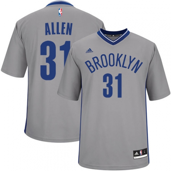 Men's Adidas Brooklyn Nets #31 Jarrett Allen Authentic Gray Alternate NBA Jersey - Ujersey