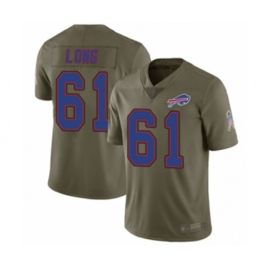 Youth Buffalo Bills #61 Spencer Long Limited Olive 2017 Salute to Service Football Jersey - Ujersey