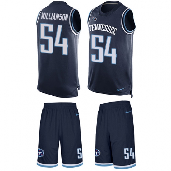 Men's Nike Tennessee Titans #54 Avery Williamson Limited Navy Blue Tank Top Suit NFL Jersey