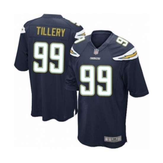 Men's Los Angeles Chargers #99 Jerry Tillery Game Navy Blue Team Color Football Jersey - Ujersey