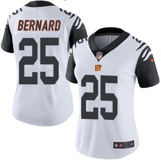Women's Nike Cincinnati Bengals #25 Giovani Bernard Limited White Rush Vapor Untouchable NFL Jersey - Ujersey