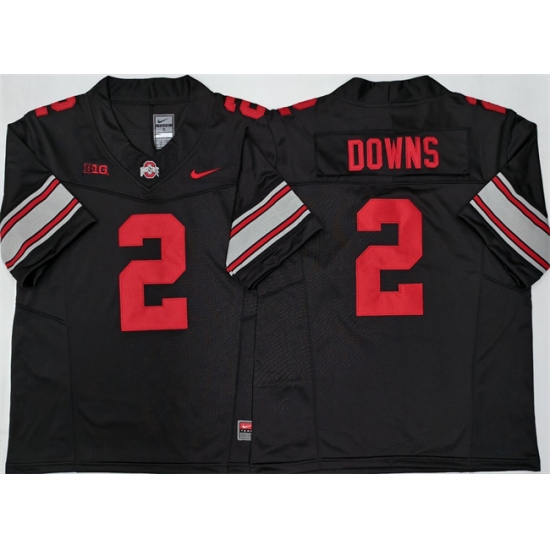 Men's Ohio State Buckeyes #2 Caleb Downs Black F.U.S.E. Limited Stitched Jersey - Ujersey