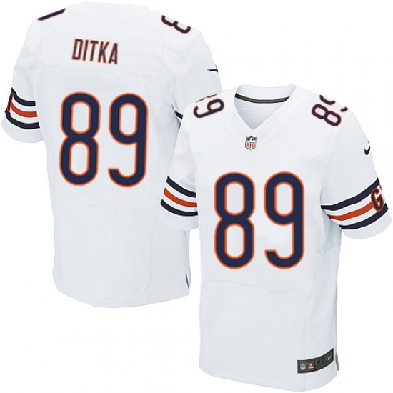 Men's Nike Chicago Bears #89 Mike Ditka Elite White NFL Jersey - Ujersey