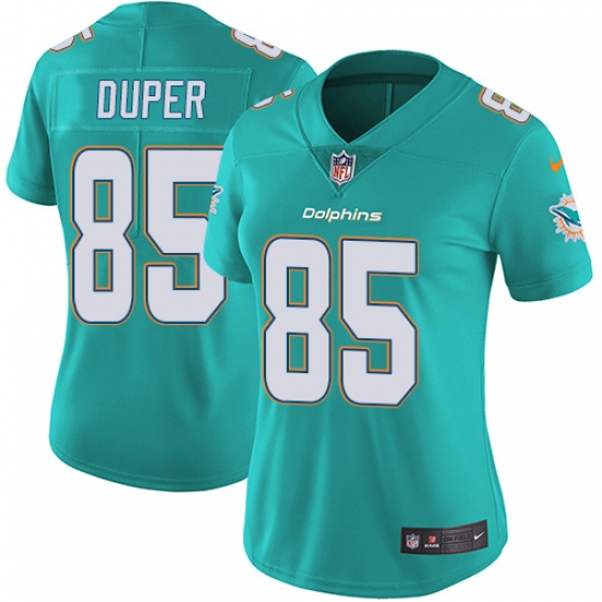 Women's Nike Miami Dolphins #85 Mark Duper Elite Aqua Green Team Color NFL Jersey - Ujersey