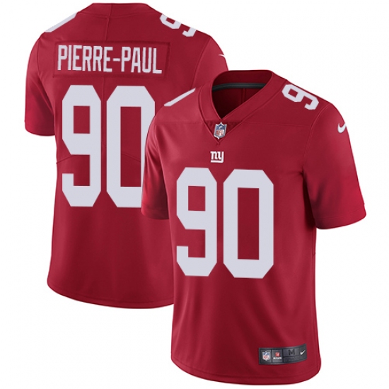 Men's Nike New York Giants #90 Jason Pierre-Paul Red Alternate Vapor Untouchable Limited Player NFL Jersey - Ujersey