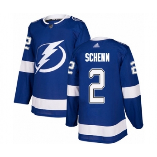 Men's Tampa Bay Lightning #2 Luke Schenn Authentic Royal Blue Home Hockey Jersey