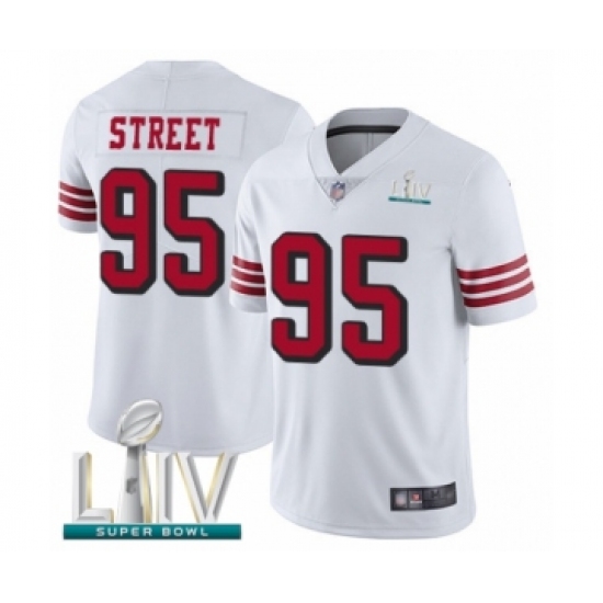 Youth San Francisco 49ers #95 Kentavius Street Limited White Rush Vapor Untouchable Super Bowl LIV Bound Football Jersey - Ujersey