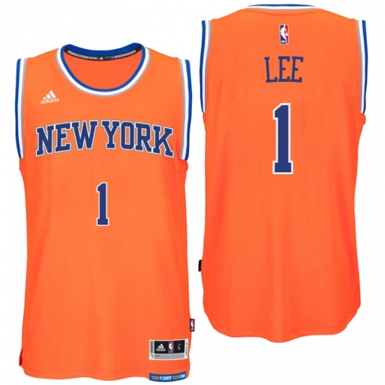 New York Knicks #1 Courtney Lee Alternate Orange New Swingman Jersey - Ujersey