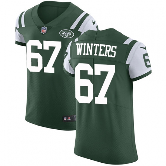 Men's Nike New York Jets #67 Brian Winters Elite Green Team Color NFL Jersey - Ujersey