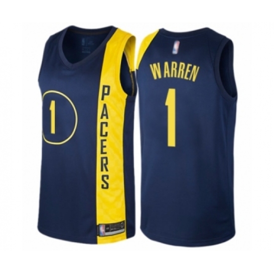 Youth Indiana Pacers #1 T.J. Warren Swingman Navy Blue Basketball Jersey - City Edition - Ujersey