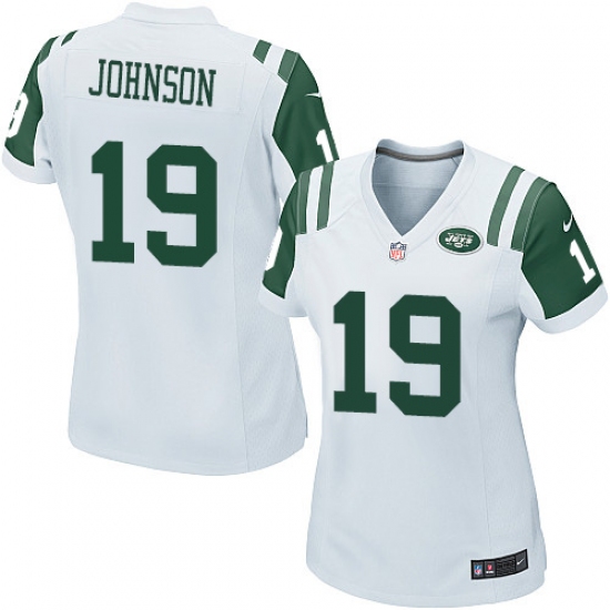 Women's Nike New York Jets #19 Keyshawn Johnson Game White NFL Jersey - Ujersey