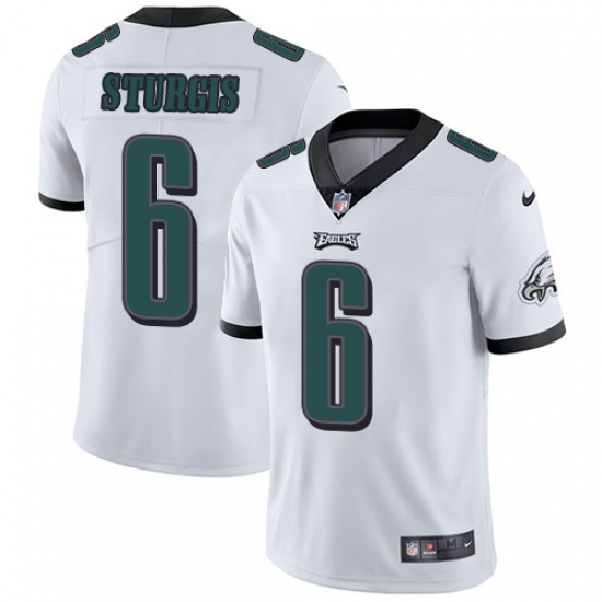 Youth Nike Philadelphia Eagles #6 Caleb Sturgis White Vapor Untouchable Limited Player NFL Jersey - Ujersey