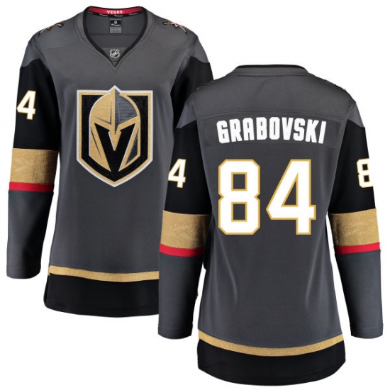 Women's Vegas Golden Knights #84 Mikhail Grabovski Authentic Black Home Fanatics Branded Breakaway NHL Jersey - Ujersey