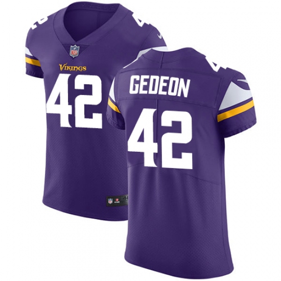 Men's Nike Minnesota Vikings #42 Ben Gedeon Purple Team Color Vapor Untouchable Elite Player NFL Jersey - Ujersey