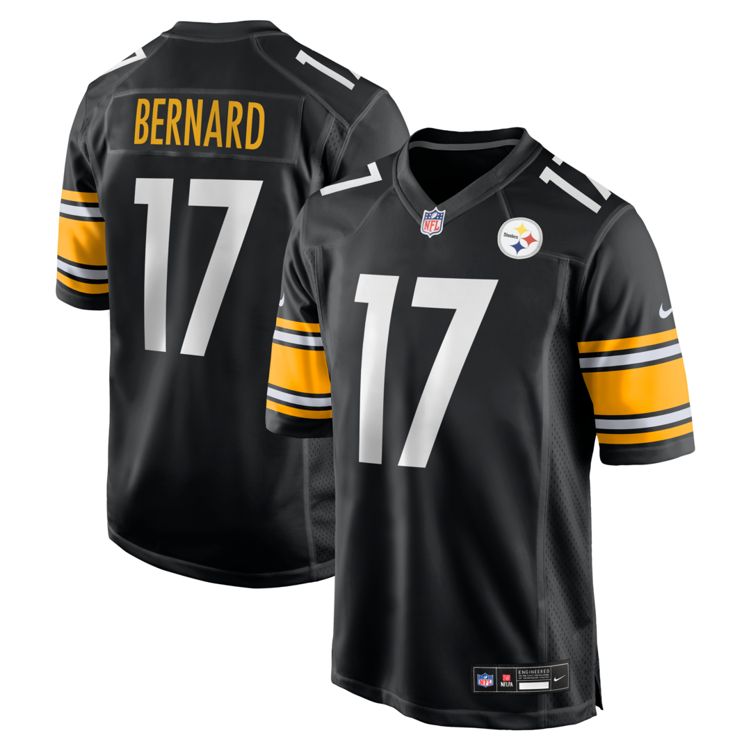 Men's Pittsburgh Steelers Germie Bernard Nike Black Game Jersey - Ujersey