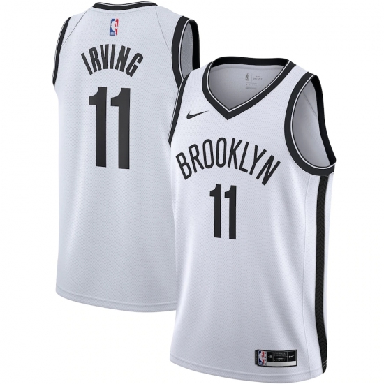 Men's Brooklyn Nets #11 Kyrie Irving Nike White 2020-21 Swingman Jersey - Ujersey