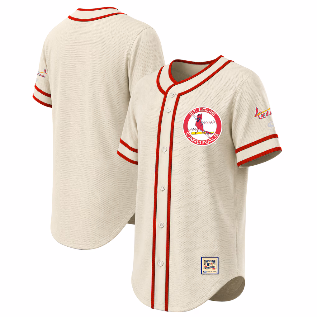 Men's St. Louis Cardinals Stitches Natural Throwback Fashion Jersey - Ujersey
