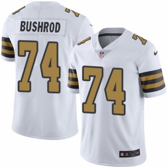 Youth Nike New Orleans Saints #74 Jermon Bushrod Limited White Rush Vapor Untouchable NFL Jersey - Ujersey