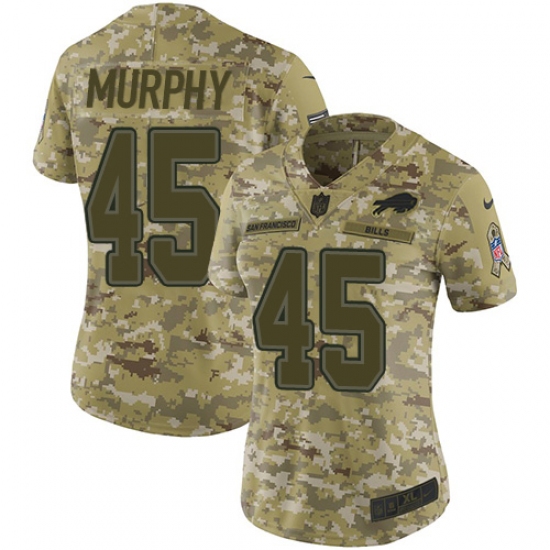 Women's Nike Buffalo Bills #45 Marcus Murphy Limited Camo 2018 Salute to Service NFL Jersey - Ujersey