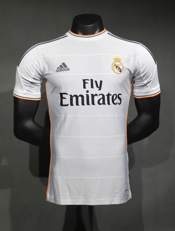 Real Madrid Retro Jersey Home Soccer Shirt 2013/14