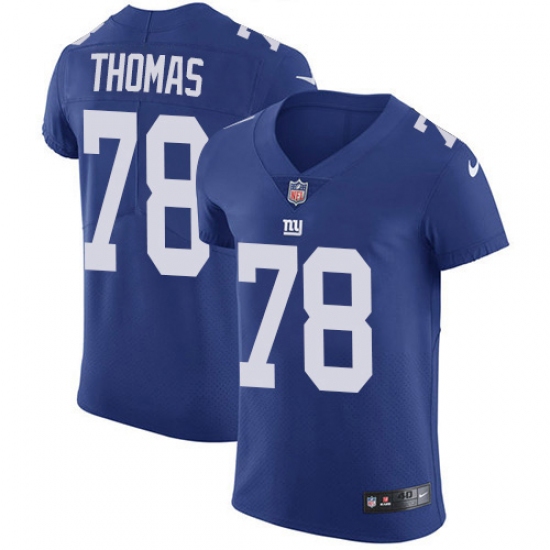 Men's New York Giants #78 Andrew Thomas Royal Blue Team Color Stitched NFL Vapor Untouchable Elite Jersey - Ujersey