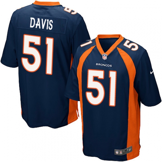 Men's Nike Denver Broncos #51 Todd Davis Game Navy Blue Alternate NFL Jersey - Ujersey