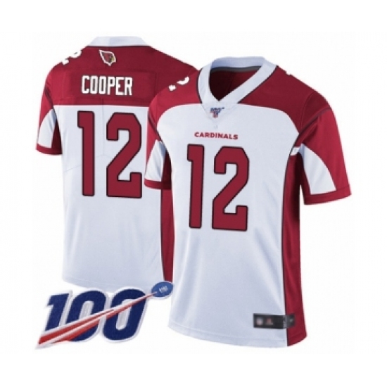 Men's Arizona Cardinals #12 Pharoh Cooper White Vapor Untouchable Limited Player 100th Season Football Jersey - Ujersey